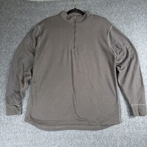 REI Sweater Womens XL Long Sleeve Grey Pullover Outdoors 1/4 Zip Fleece